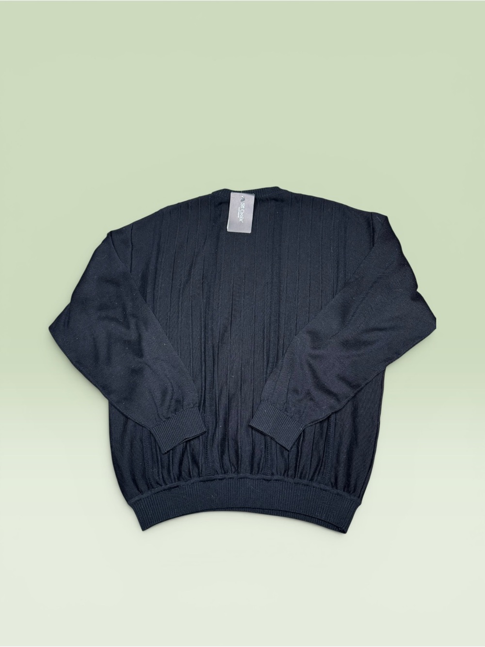 St. Croix Vintage Knit Black Sweater - Picture 2 of 5